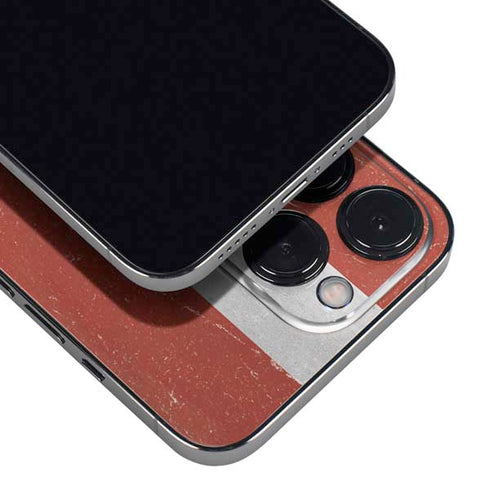 Latvia Flag Distressed iPhone 16 Pro Skin